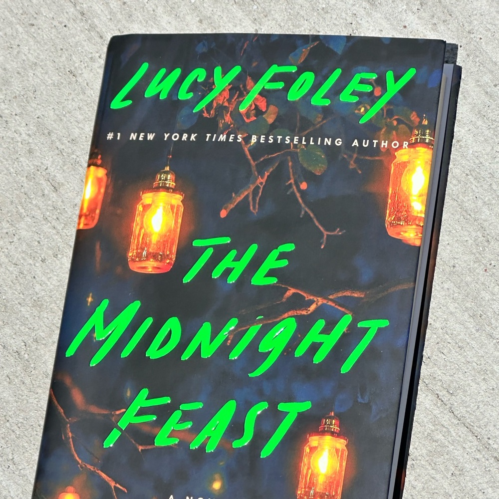 Lucy Foley "The Midnight Feast" Hardcover Book - Neon Green Title